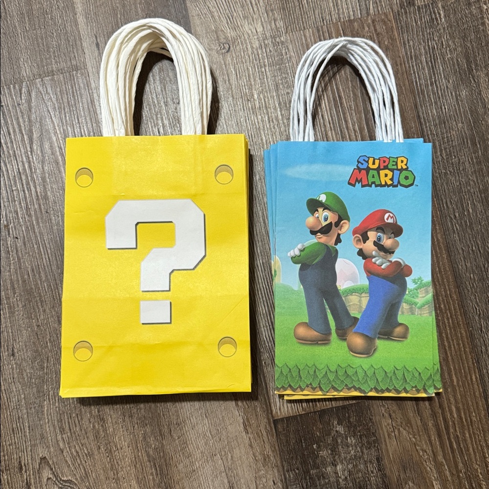 Super Mario Themed Gift Bags